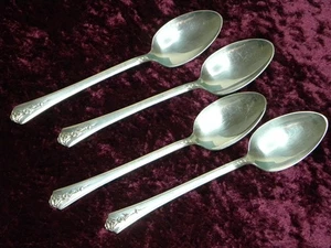 SPRING GARDEN 4 Teaspoons Holmes & Edwards VERY FINE - Picture 1 of 3