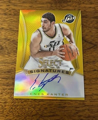 2013-14 Panini Select - Signatures Gold Prizm #50 Enes Kanter /10 Auto - Image 1 of 2