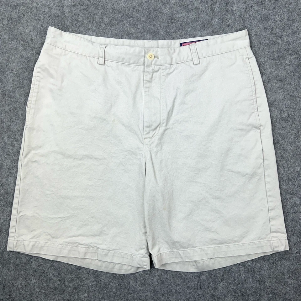 Pantalones Cortos Vineyard Vines Para Hombres 36 Beige Tostado Club Cortos Algodón Clásicos Verano Preppy Foto 1 de 4