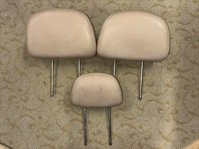 05-12 Ford Escape Rear 2nd Row Headrest Head Rest Set of 3 Beige Leather - Image 1 of 2