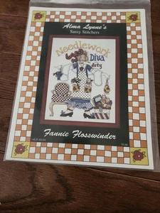 Alma Lynne Cross Stitch Pattern Needlework Diva On Duty 17-7/8 x 13 - Picture 1 of 1