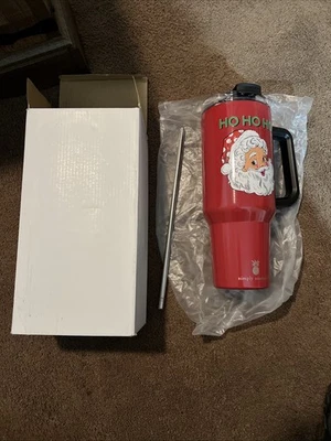 Vaso Simply Southern 40 oz nuevo con etiquetas - ¡Diseño Navidad Santa HoHoHo con pajita! Foto 1 de 4
