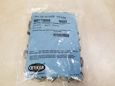 OETIKER, INC Oetiker Hose Clamp Stpls 1-Ear M17.8-21 SS DG 16701029 (100 Pieces)