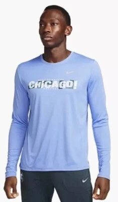 Nike BOA Chicago Marathon 2023 Miler LS Running Shirt FD2699-450 Men’s Large New - Image 1 of 4