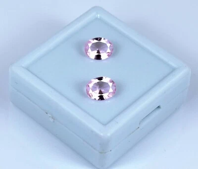 Burma Pink Spinell Edelstein Paar Oval Schliff 2.65 CT Natürlich Certified DB11 - Bild 1 von 4