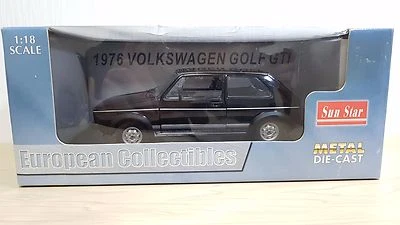 1/18 Sun Star 1976 Volkswagen Golf GTI NEGRO modelo de coche fundido a presión como nuevo Foto 1 de 2