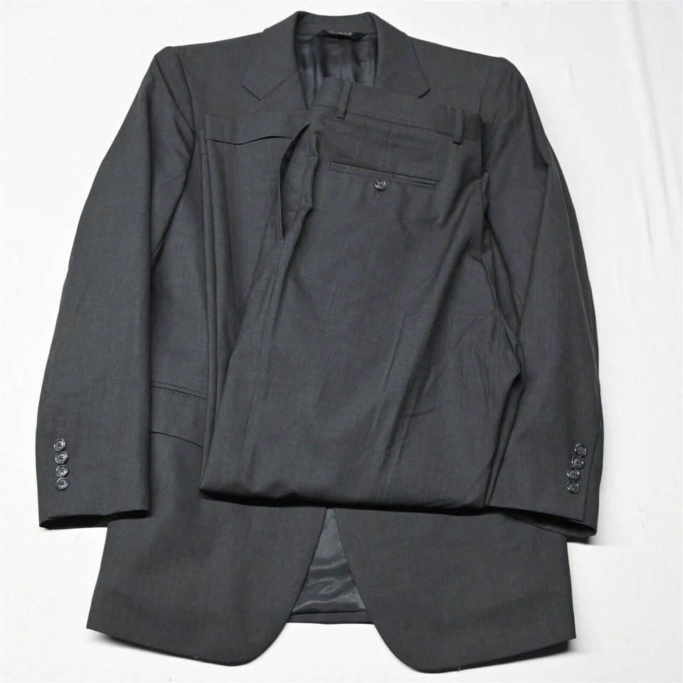 Jos A Bank 42R 32x30 Gris 100% Lana Hombre Abrigo Chaqueta Pantalones Traje Foto 1 de 4