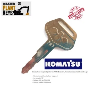 Komatsu Heavy Equipment Ignition Genuine Key 787 for Excavators, Dozers, Loaders - Picture 1 of 1