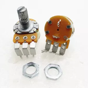 5Pcs B100K 100K WH148 Angled Linear Potentiometer with Switch Shaft 15mm 3 Pin - Picture 1 of 3