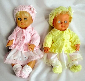 Dolls clothes Knitting pattern 14- 16 " first love tiny tears Cardigan set - Picture 1 of 6