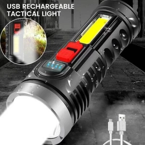 350000000 Lumen Super Bright LED Tactical Flashlight Rechargeable LED Work Torch - Picture 1 of 21