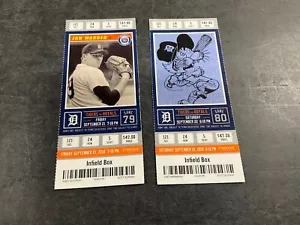 TIGERS 2018 TICKET STUB 9/21/18-9/22/18 VS ROYALS~COVER: Jon Warden - Imagen 1 de 3