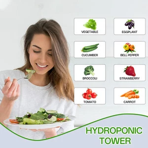 Vertical Hydroponic Garden Tower Outdoor Hydroponic System Garden Tower boosted - Picture 1 of 6