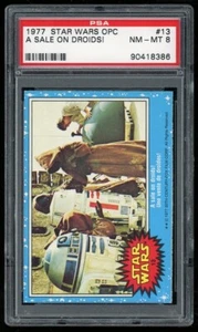 1977 O-Pee-Chee OPC Star Wars Trading Card #013 A Sale On Droids PSA 8 - Picture 1 of 3