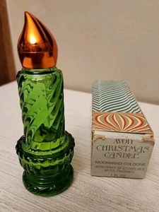 Avon Christmas Candle Moonwind Cologne 1/2 Full - Picture 1 of 5