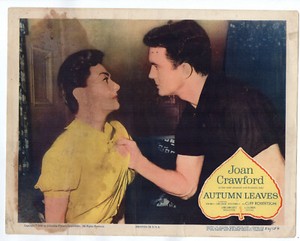 Joan Crawford Cliff Robertson Autumn Leaves 11x14" Lobby Card LC1957