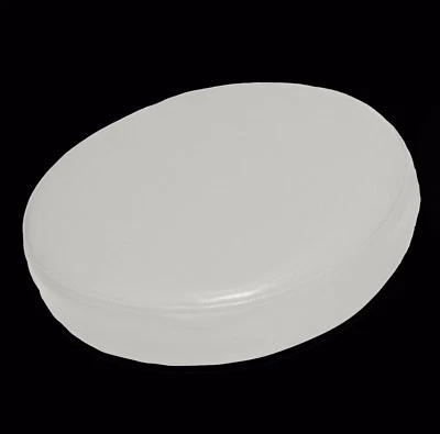 Pe229r Cream White Extra Thick Faux Leather Sheep 3D Round Cushion Cover Custom - Image 1 of 4