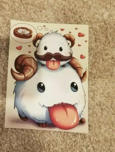 League of Legends Poro Print Mustache Braum Cute Fanart Anime Video Game LoL - Picture 1 of 1