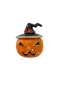 Halloween Kürbis Magnet Metallverschluss Brosche - Bild 1 von 2