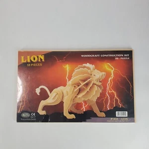 Lion Woodcraft Construction Kit 3D Puzzle 58 Pieces 11"L x 5.5"W x 7.5"H #1405 - Picture 1 of 6
