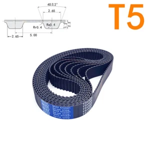 T5 Pitch 5mm Timing Pulley Close Loop Rubber Synchronous Belt Width 10/15/20mm - Picture 1 of 6