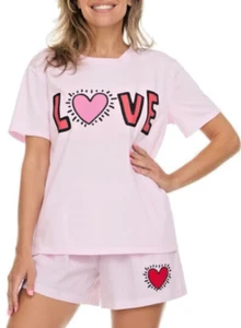 Keith Haring Ladies Tee and Boxer Lounge Set Size S - Picture 1 of 6
