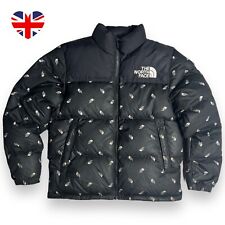 The North Face Youth Junior Retro Nuptse Jacket Black All Over Print Size Large
