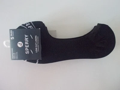 NUEVO SPERRY 5 Pack Mujer Negro Corte Bajo Forro Calcetines Talla 4-10 Foto 1 de 4