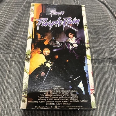 Cinta de video Prince Purple Rain VHS VCR música Prince 1984 Warner Slip Foto 1 de 4