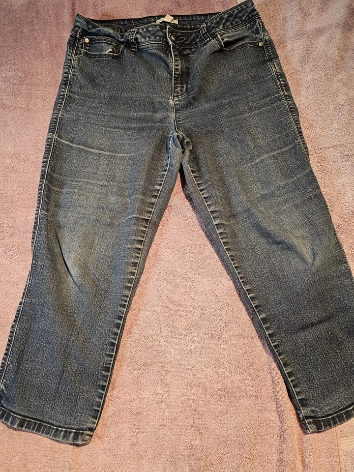 Dana Buchman Capri Jeans Size 10 Womens - Imagem 1 de 4