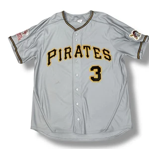 A4 Pittsburgh Pirates Button Up Trikot Herren Large grau bestickt #3 Baseball - Bild 1 von 9