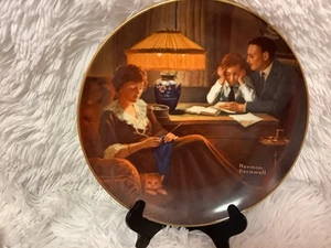 Assiette Norman Rockwell "aide du père" - Photo 1/4