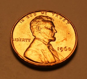 1960 P SMALL DATE LINCOLN CENT UNC 6 - Picture 1 of 2