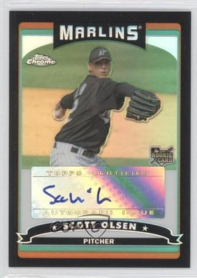 2006 Topps Chrome Black Refractor /200 Scott Olsen #343 Auto - Image 1 of 2