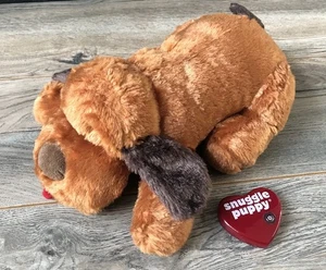 Snuggle Puppy Heartbeat Stuffed Toy Brown Mutt Pet Anxiety Comfort Aid Works 12” - Picture 1 of 6