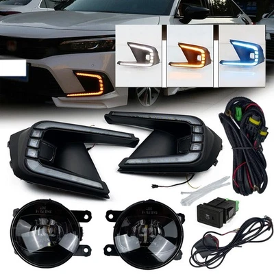 Luces antiniebla LED para parachoques Honda Civic 2022-2024 luces de conducción con interruptor L+R Foto 1 de 4