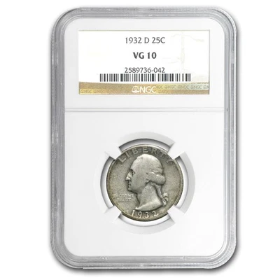 1932-D Washington Quarter VG-10 NGC - Image 1 of 3