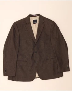 DANIEL HECHTER Mens 2 Button Blazer Jacket UK 42 XL Brown Wool BQ05 - Picture 1 of 3