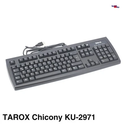 TAROX CHICONY KU-2971 USB KEYBOARD TASTATUR DE GERMAN QWERTZ COMPUTER PC SCHWARZ - Image 1 of 4