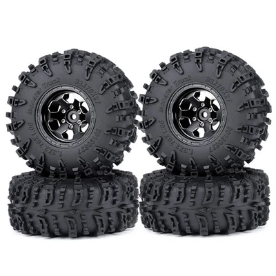 FLYXM 4Pcs 1.3inch Wheel Rims & Tires 70 x 27 mm for 1/18 1/24 RC Crawler Cars - Image 1 of 4
