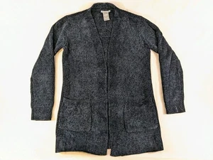Matty M Women's Cardigan Sweater Blue Knit Size Small Ribbed Knit - Picture 1 of 5