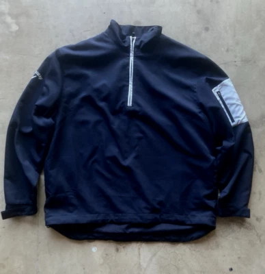 Callaway 毛衣男式特大号黑色绿色套衫 1/4 拉链长袖 — 第 1/4 张图片