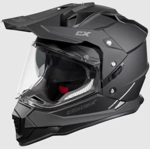 Castle Dual Sport Motorcycle Helmet, Off Road or Street Legal, Black, Large - Picture 1 of 5