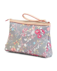 Cavalcanti Multi Color Floral Leather Clutch Pouch Wristlet Made In Italy  - Picture 1 of 5