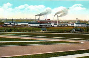 Postal de fábrica de alambre de acero americano Birmingham AL Alabama - Imagen 1 de 3