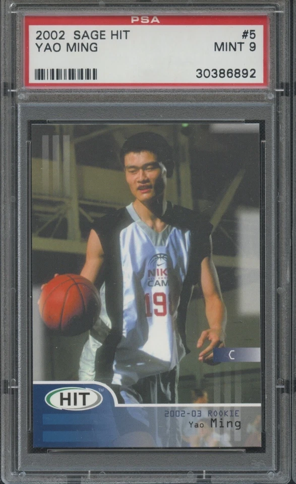 2002 Sa-Ge Hit #5 Yao Ming PSA 9 - Image 1 of 1