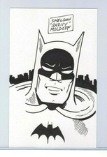 SHELDON 'SHELLY' MOLDOFF ORIGINAL BATMAN ART SIGNED & SKETCHED w/ COA DC COMICS
