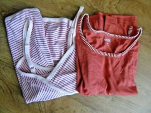 Nautica Medium Pink Striped Sleep Top Jenni Intimates Coral Tank Pajama NEW - Picture 1 of 11