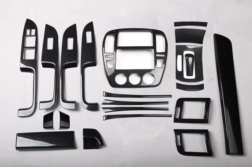 Kit de cubierta interior de auto de fibra de carbono negro 21 piezas para Nissan Sentra 2006-2012 Foto 1 de 4