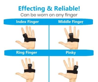 Adjustable Finger Protector Trigger Finger Splint Brace w/ Bar Hook&Loop Straps - Image 1 of 4